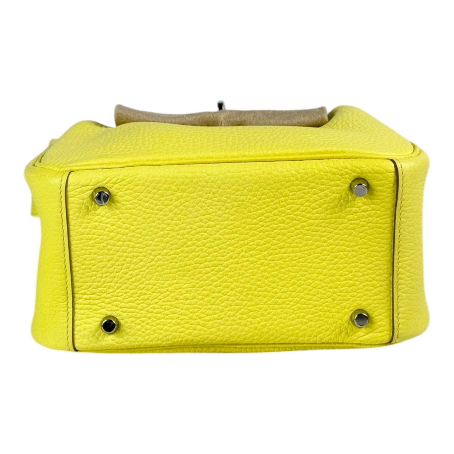 Hermes Hermes Lindy Mini Lime Bag in Clemence