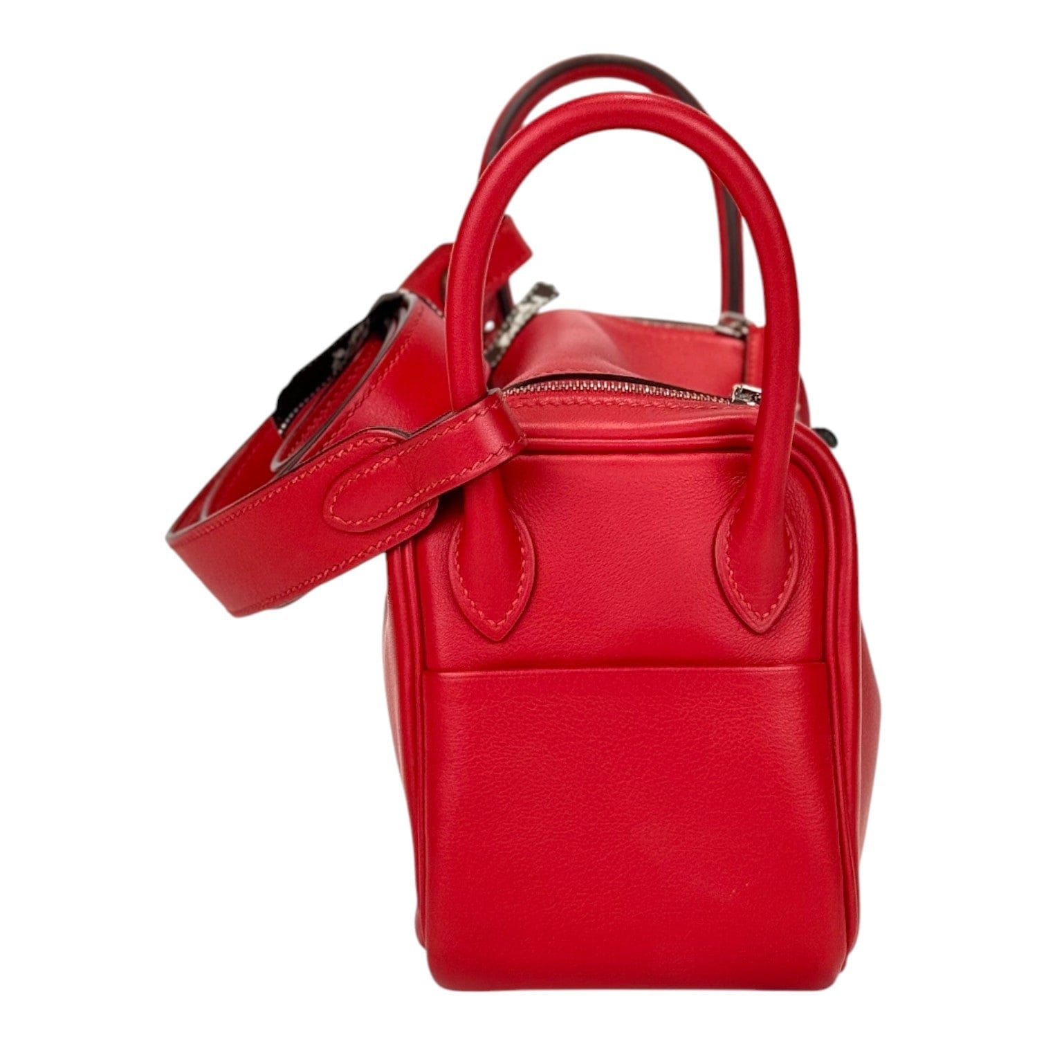 Hermes Hermes Mini Red Lindy in Swift with PHW