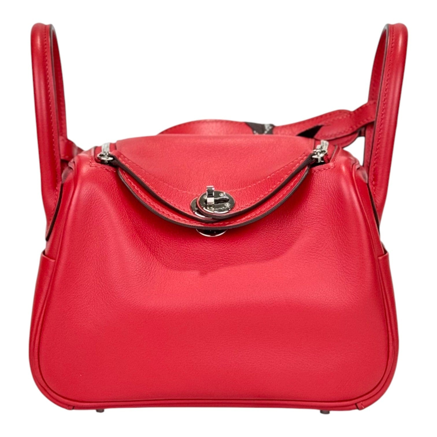Hermes Hermes Mini Red Lindy in Swift with PHW