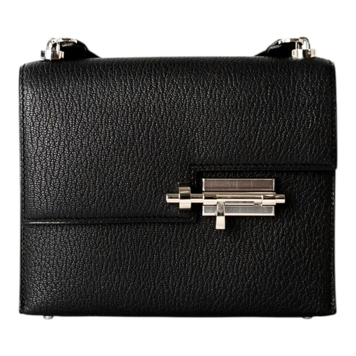 Hermes Hermes Mini Verrou Bag 17cm Black Chevre Leather