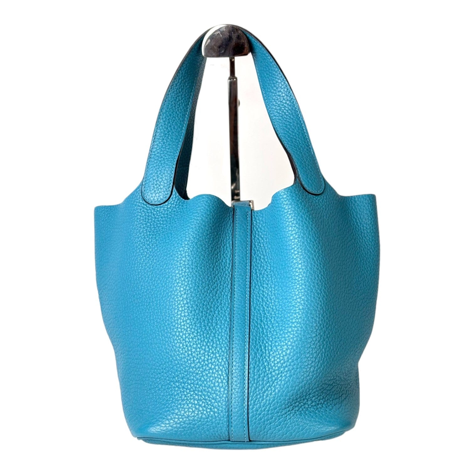Hermes Hermes Picotin 22 Blue in Clemence with PHW