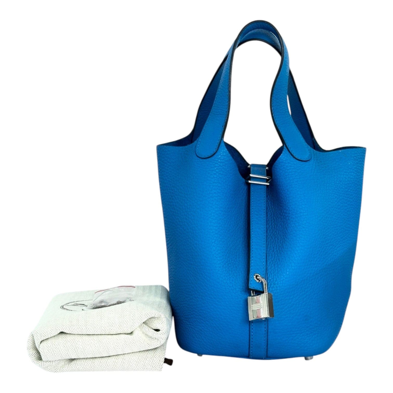Hermes Hermes Picotin Blue 18cm Bag with PHW