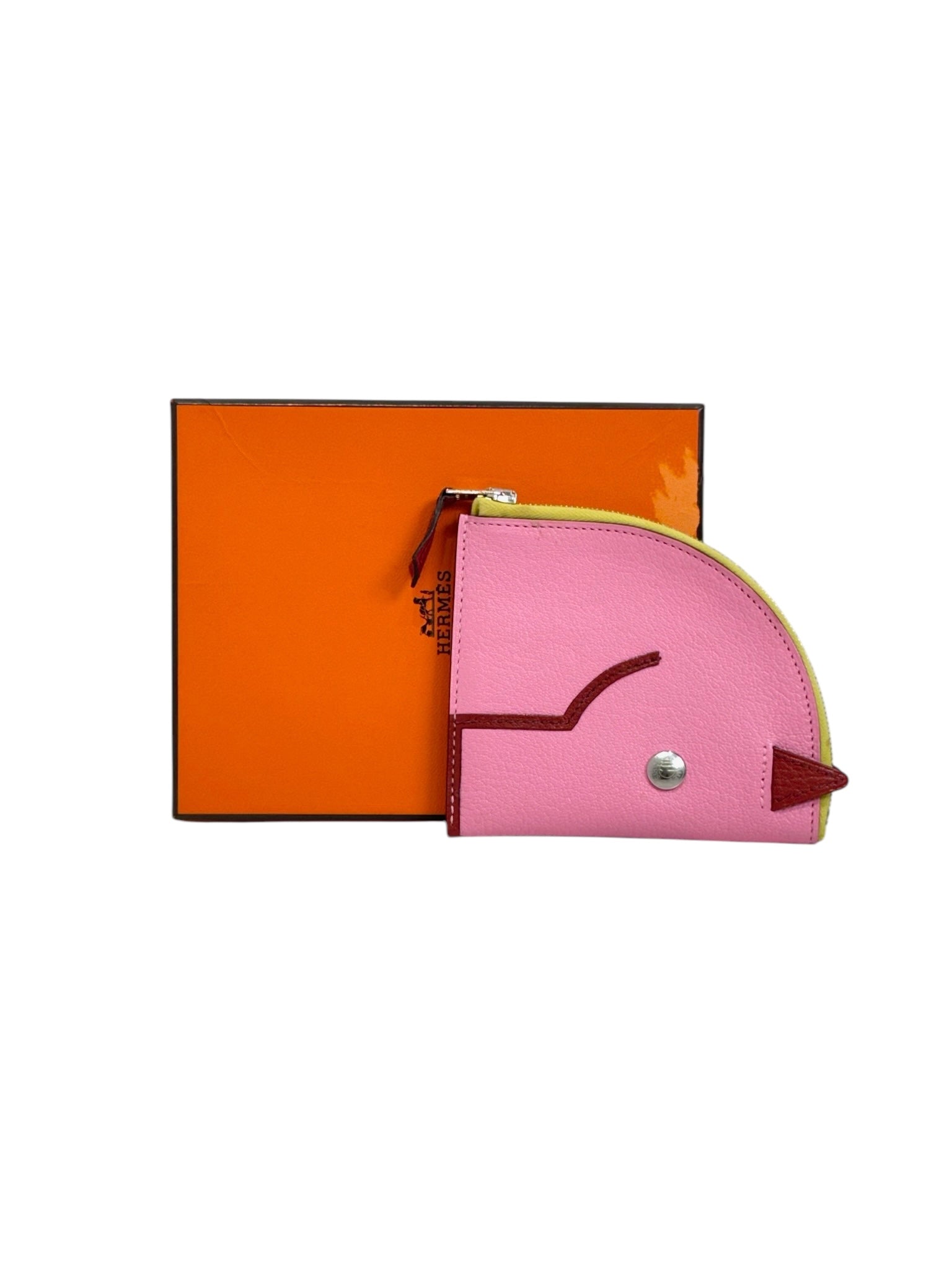 Hermes Hermes Pink Zip Horse Wallet