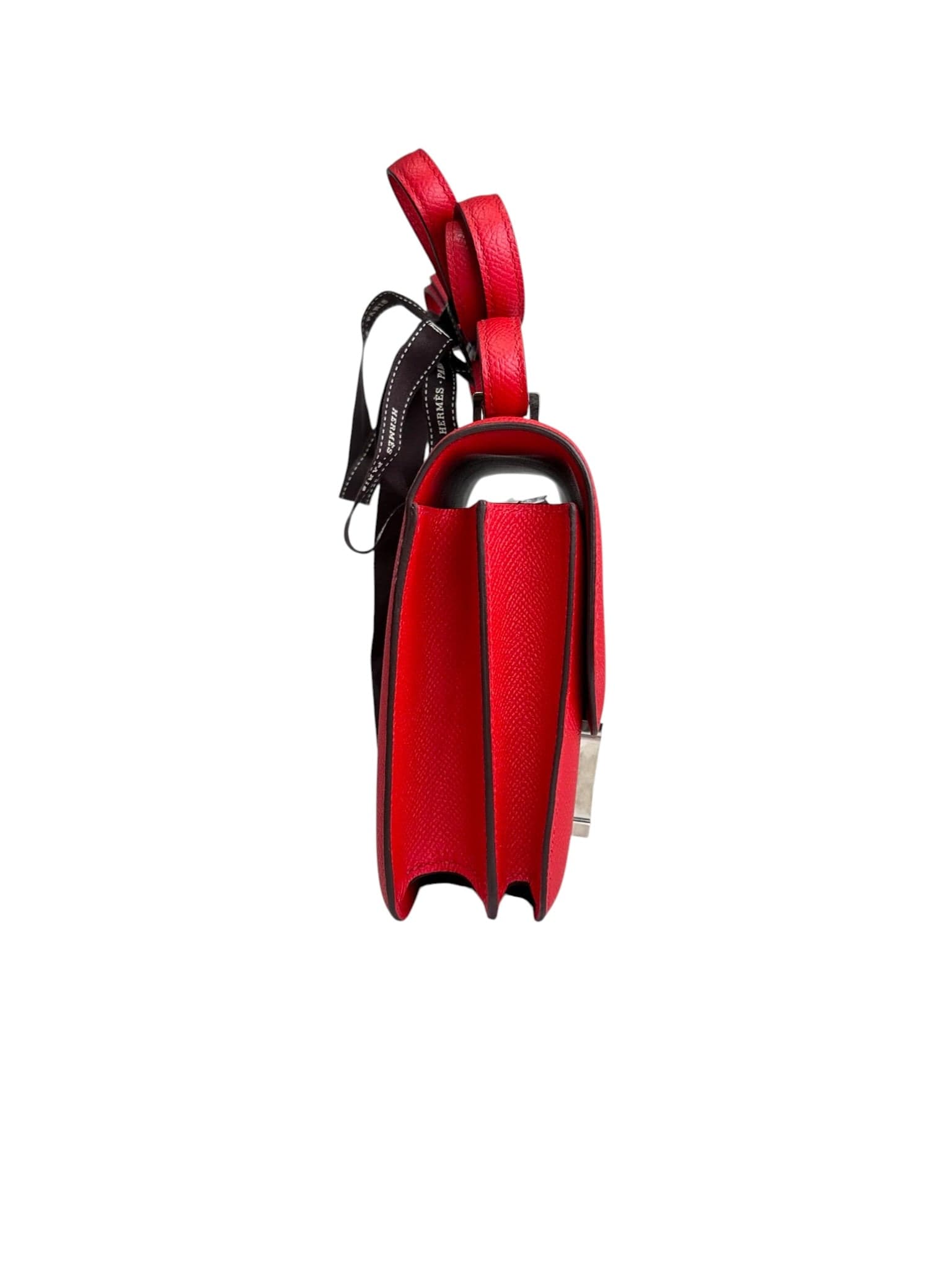 Hermes Hermes Red Constance 18 with Pink Enamel Closure in Epsom Leather