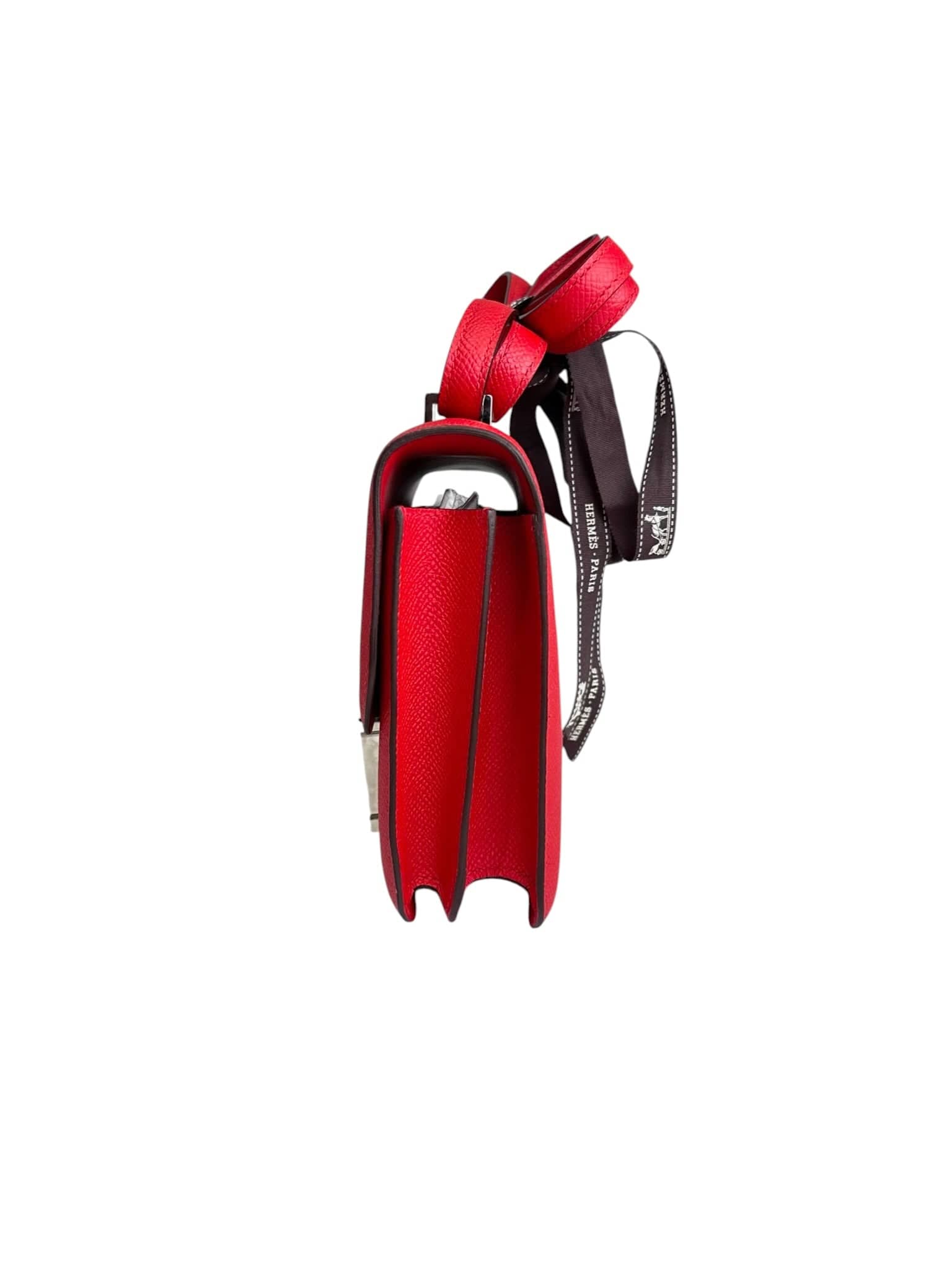 Hermes Hermes Red Constance 18 with Pink Enamel Closure in Epsom Leather