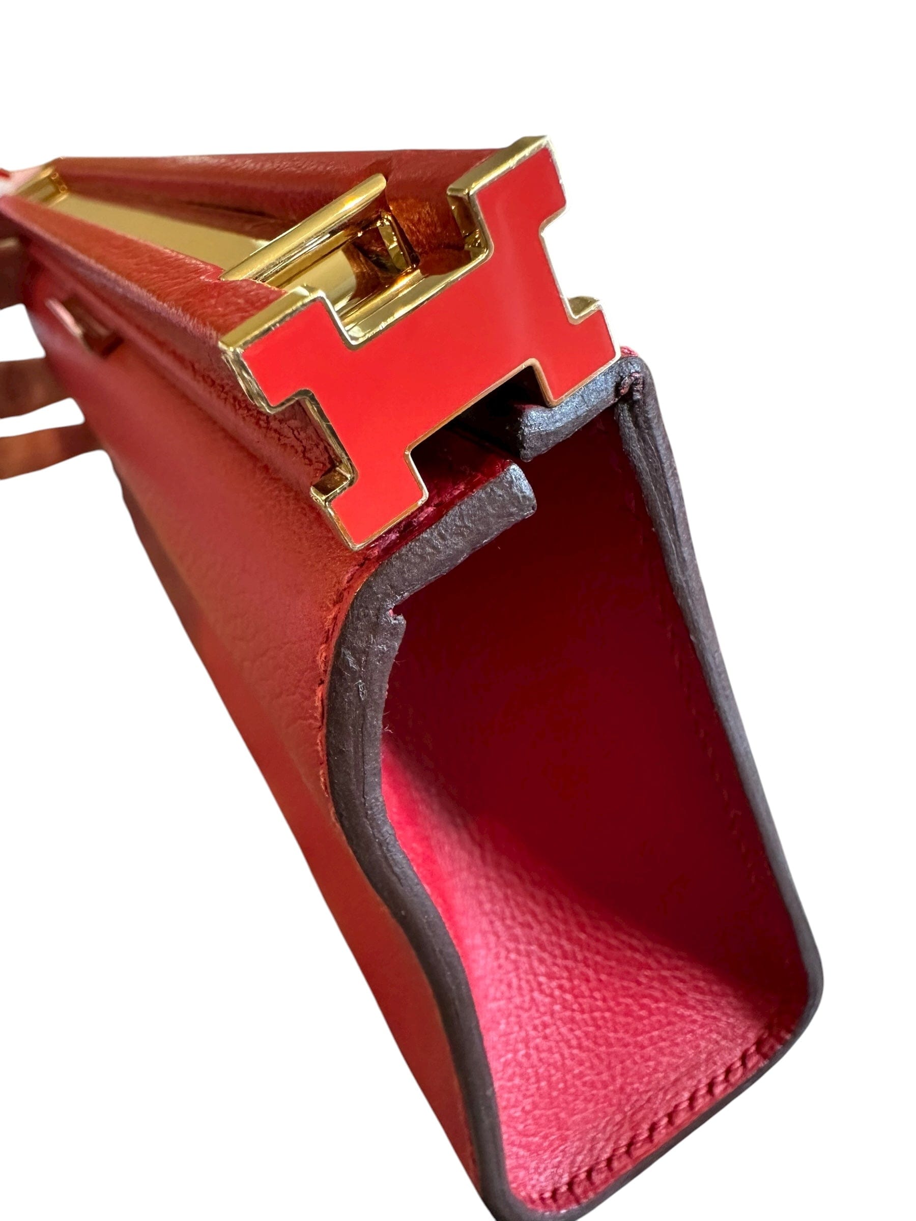 Hermes Hermes Red H Click 21 Shoulder Bag in Swift Leather