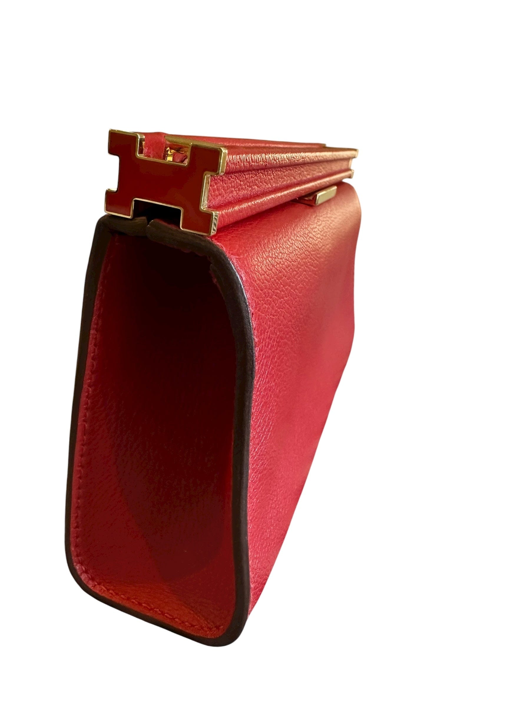 Hermes Hermes Red H Click 21 Shoulder Bag in Swift Leather