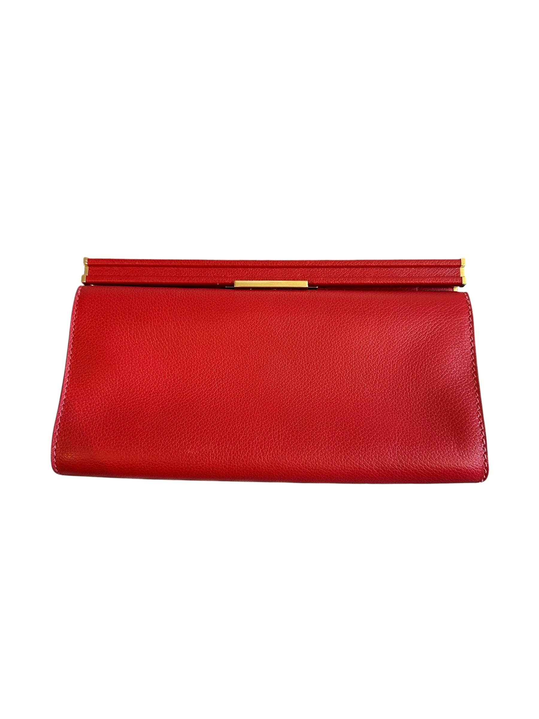 Hermes Hermes Red H Click 21 Shoulder Bag in Swift Leather
