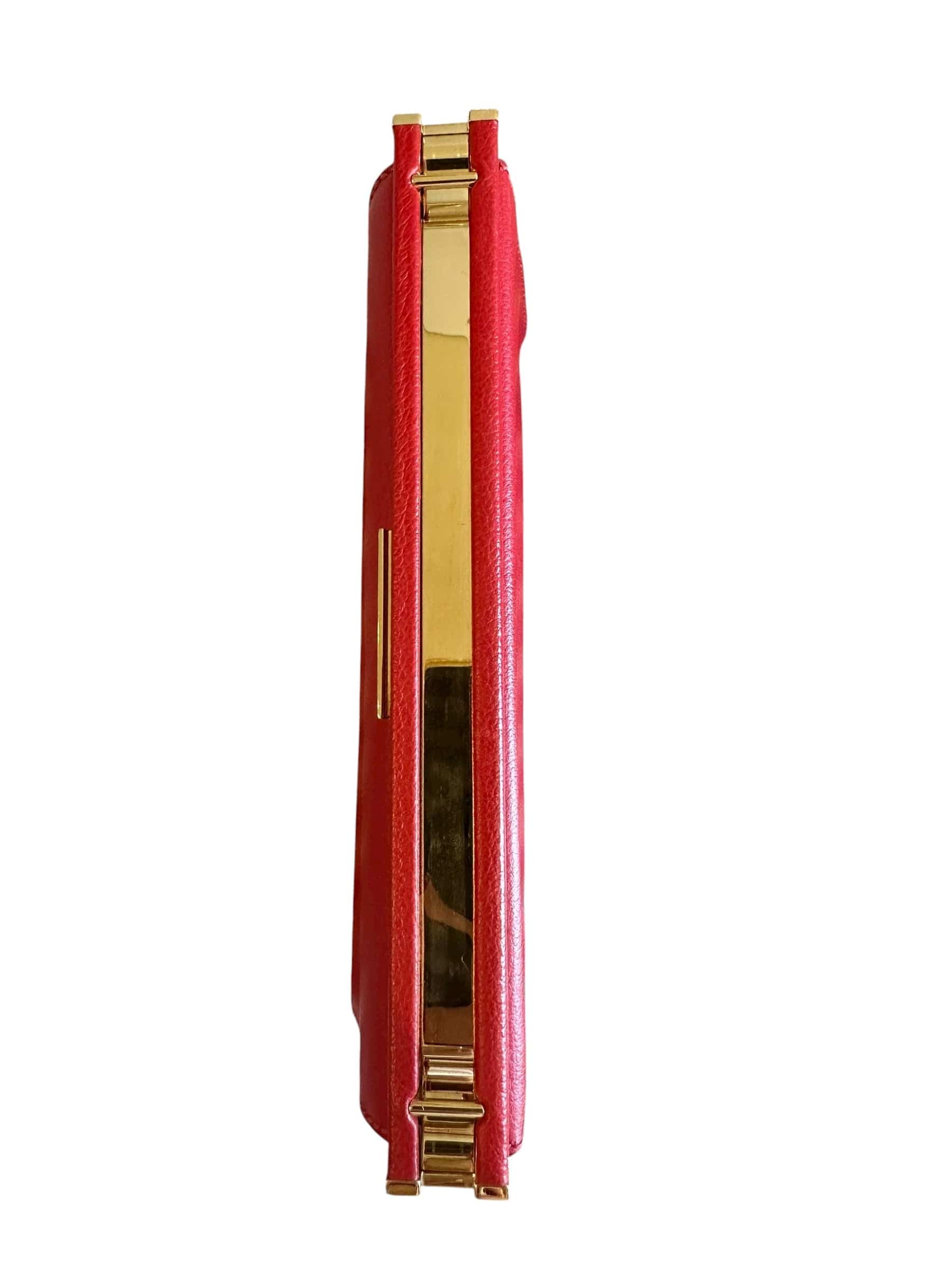 Hermes Hermes Red H Click 21 Shoulder Bag in Swift Leather