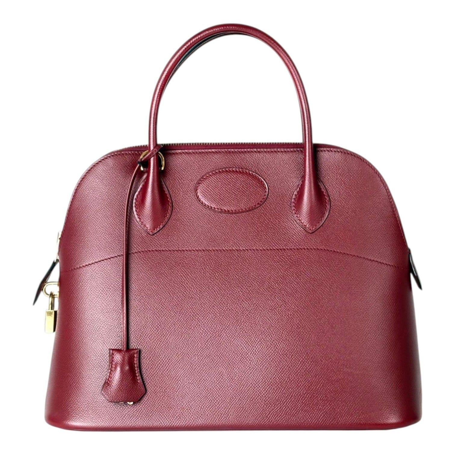 Hermes Hermes Vintage Bolide Dark Burgundy Coucheval Leather 31cm Bag