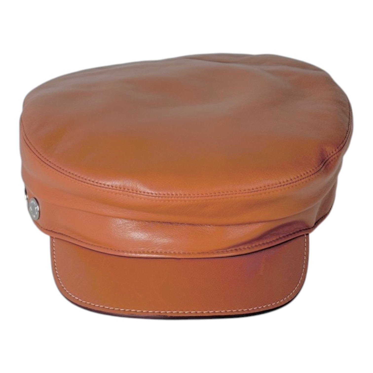 Hermes Hermes Gold Lambskin Cap Hat #59