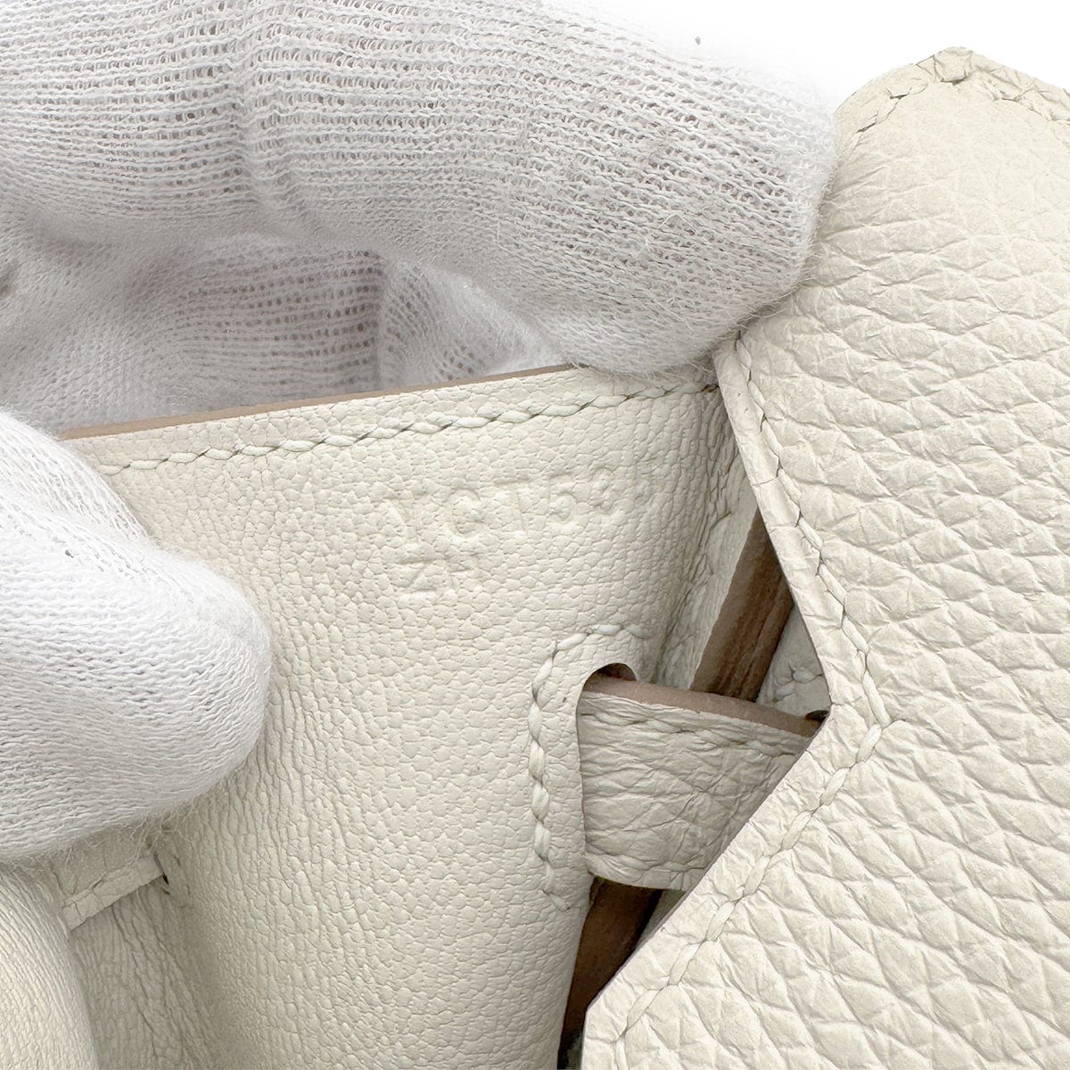 HERMES HERMES BIRKIN 25 CRAIE TAURILLON CLEMENCE HAND BAG Y SHW 90267429