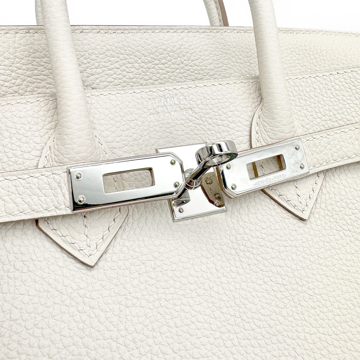 HERMES HERMES BIRKIN 25 CRAIE TAURILLON CLEMENCE HAND BAG Y SHW 90267429