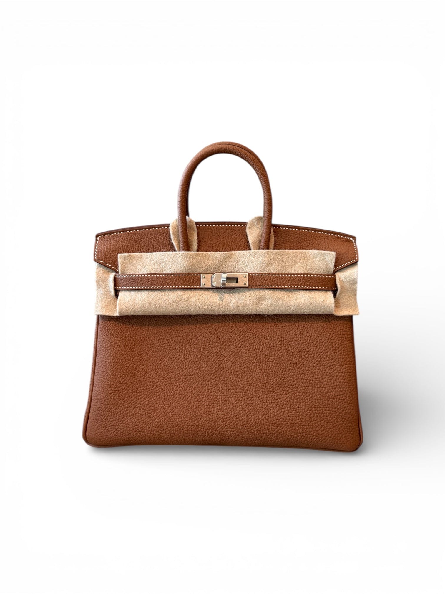 HERMES Hermes Birkin 25 Gold Togo Brushed PHW #K - New SKC1958