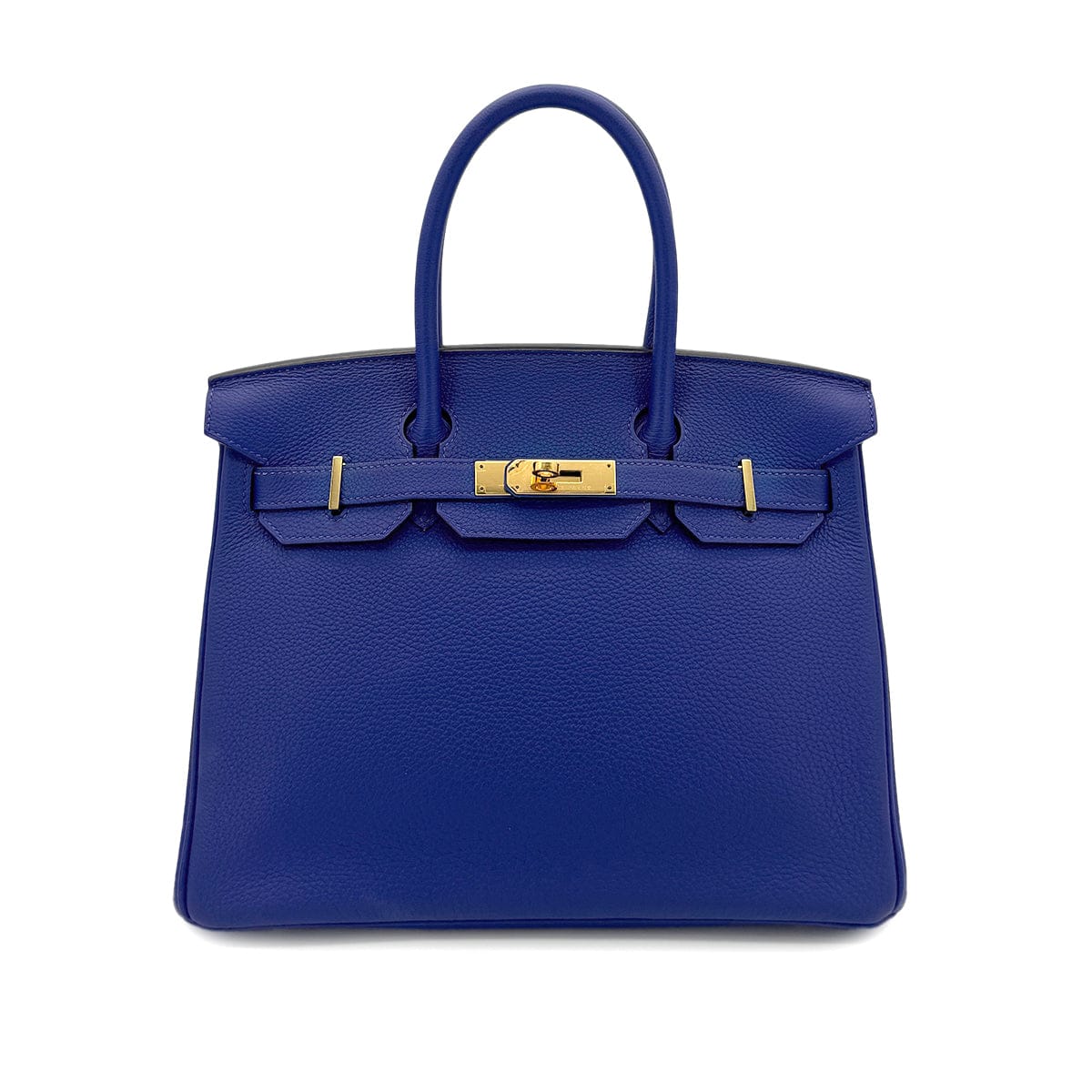 HERMES HERMES BIRKIN 30 BLUE ELECTRIQUE TAURILLON CLEMENCE HAND BAG X GHW 90300014