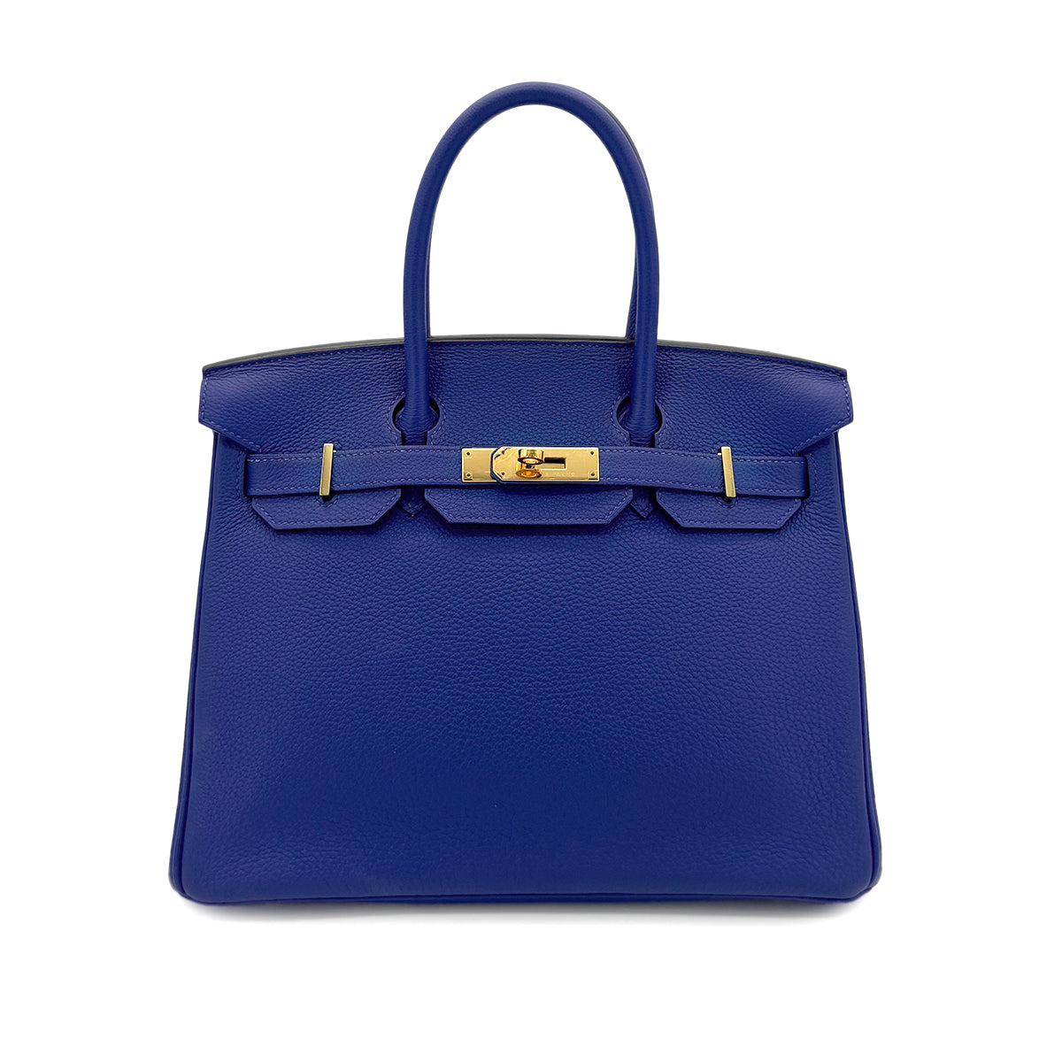 HERMES HERMES BIRKIN 30 BLUE ELECTRIQUE TAURILLON CLEMENCE HAND BAG X GHW 90300014