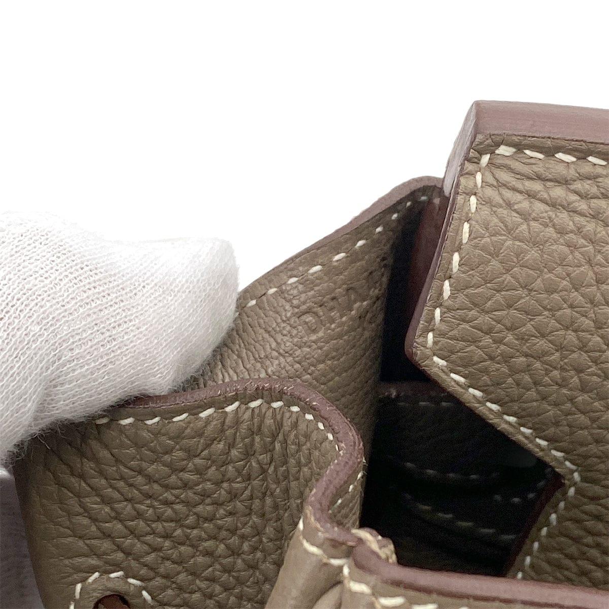 hermes HERMES BIRKIN 30 ETOUPE TOGO HAND BAG D GHW 90262534