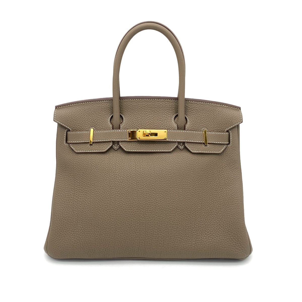 hermes HERMES BIRKIN 30 ETOUPE TOGO HAND BAG D GHW 90262534