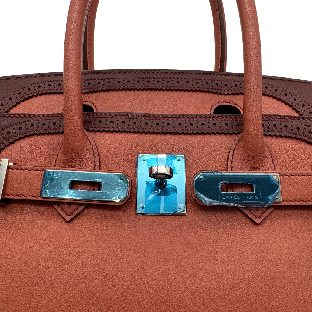 Hermes HERMES BIRKIN 30 GHILLIES ROSY ROUGE H SWIFT HAND BAG □P SHW 90274061