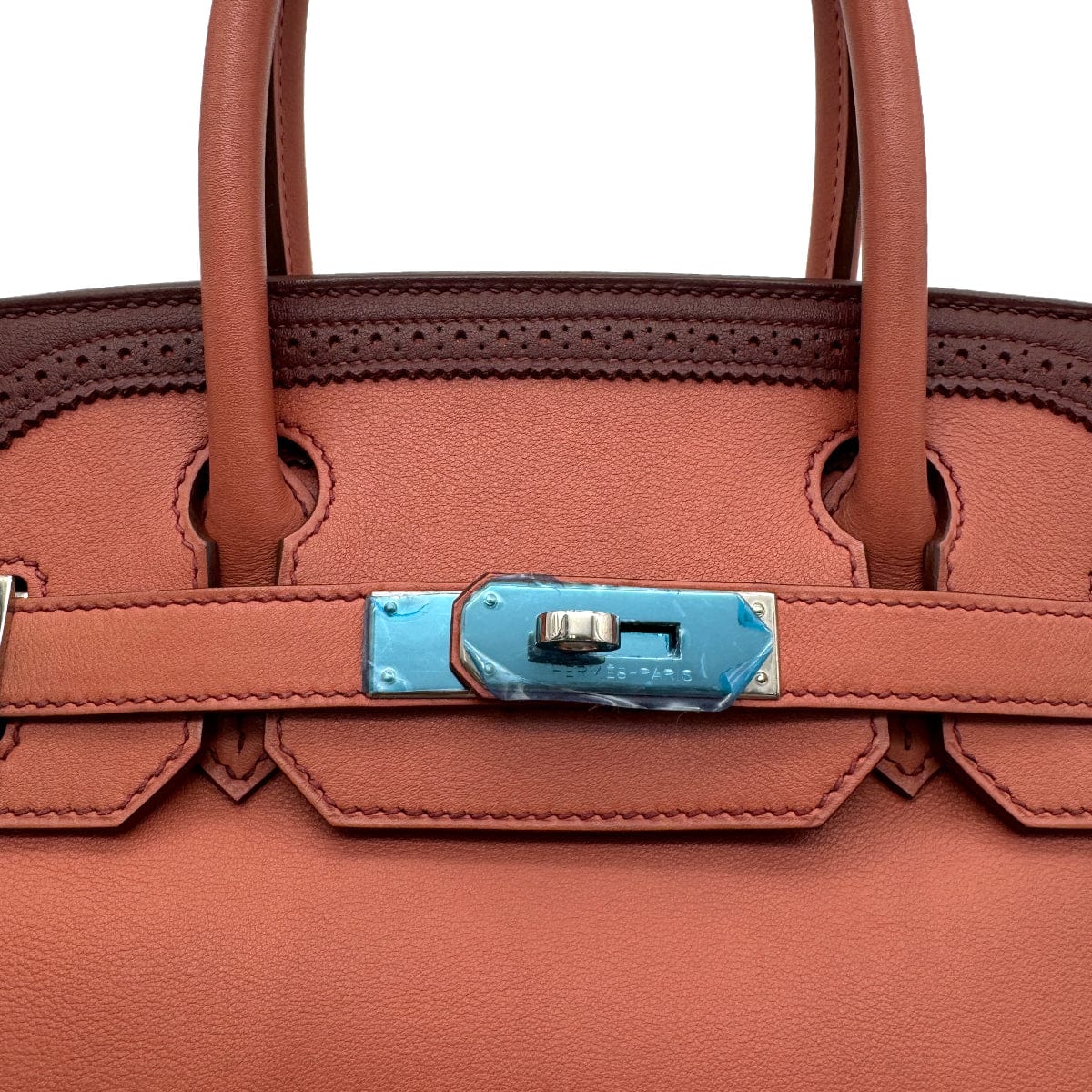 Hermes HERMES BIRKIN 30 GHILLIES ROSY ROUGE H SWIFT HAND BAG □P SHW 90274061