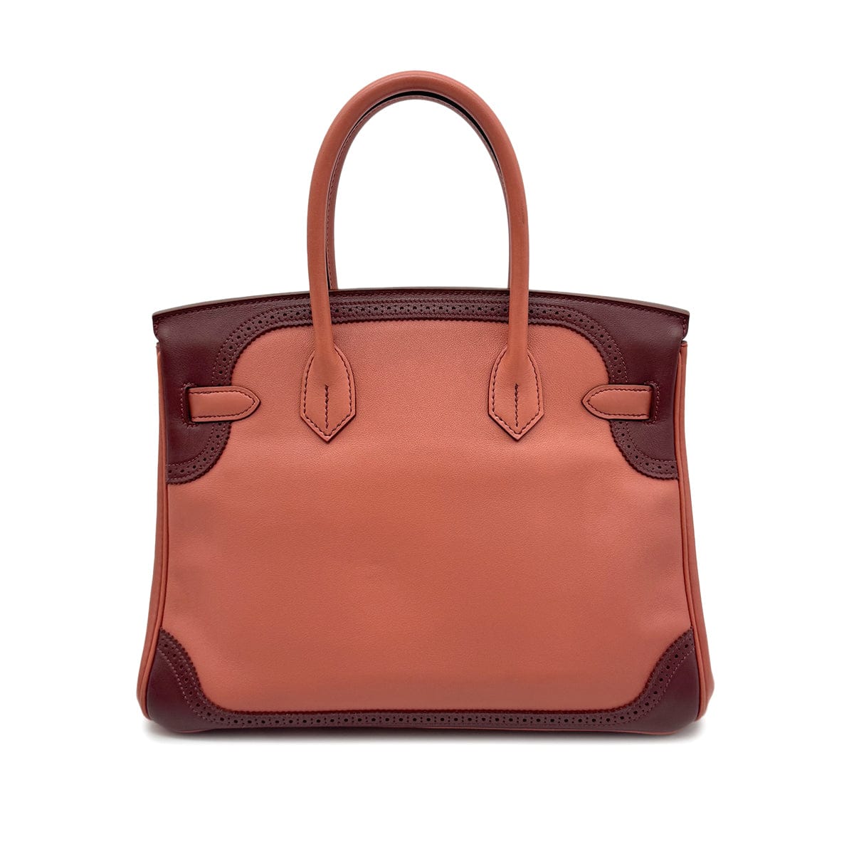 Hermes HERMES BIRKIN 30 GHILLIES ROSY ROUGE H SWIFT HAND BAG □P SHW 90274061