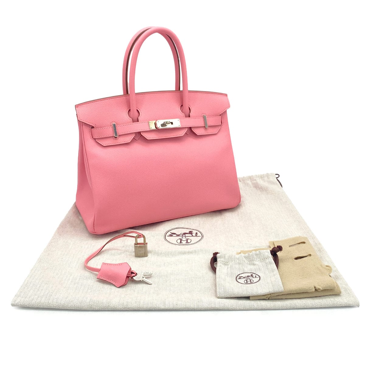 HERMES HERMES BIRKIN 30 ROSE CONFETTI VEAU EPSOM HAND BAG 2015 T STAMP PALLADIUM HARDWARE 90326206