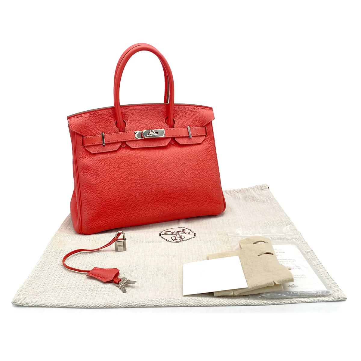 HERMES HERMES BIRKIN 30 ROSE JAIPUR TAURILLON CLEMENCE HAND BAG 2014 SQUARE R PALLADIUM HARDWARE 90325631