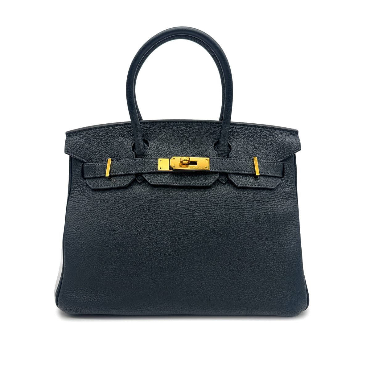 HERMES HERMES BIRKIN 30 VERT FONCE TOGO HAND BAG 2014 SQUARE R GOLD HARDWARE 90327248