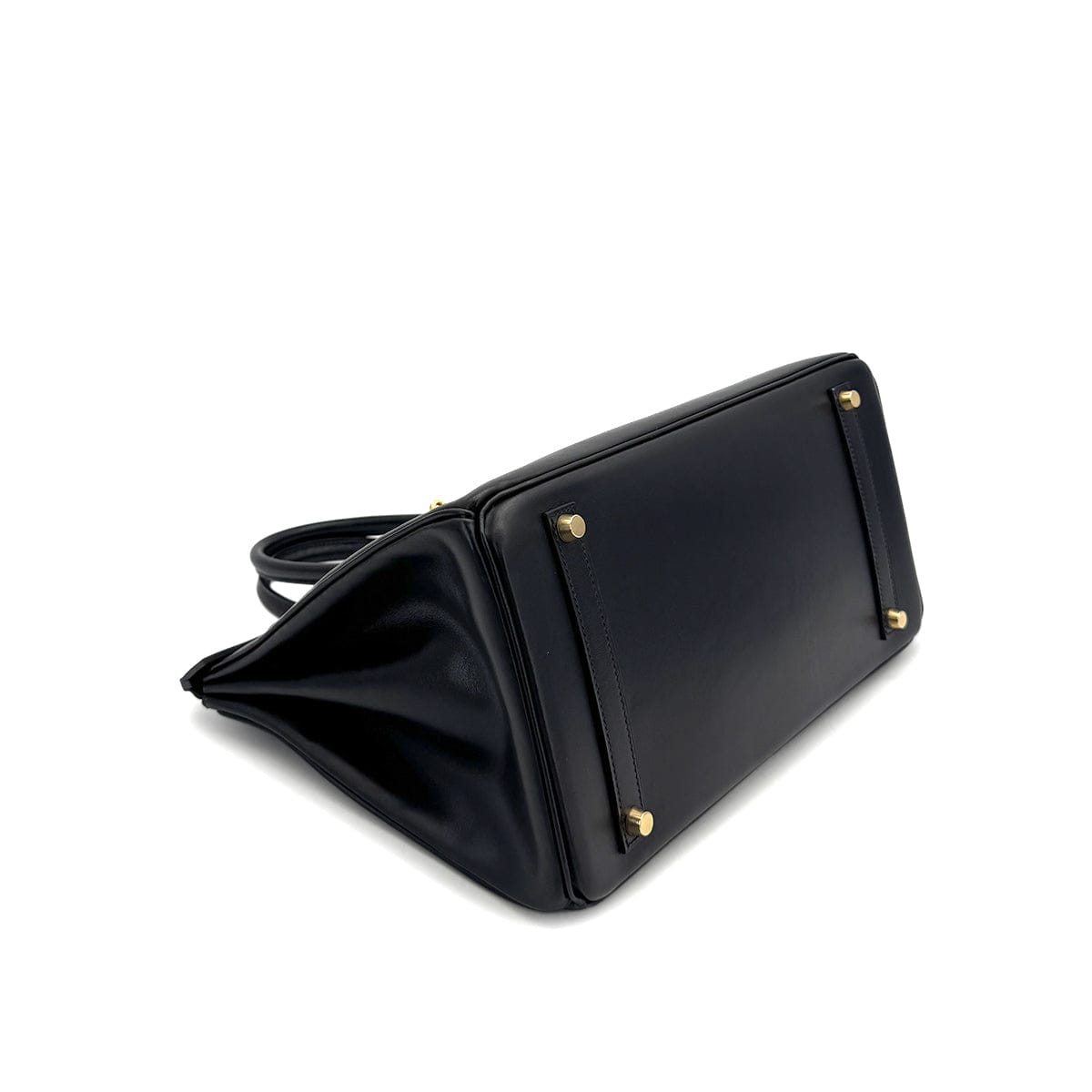 HERMES HERMES BIRKIN 35 BLACK BOX CALF HAND BAG □F GOLD HARDWARE 90307912