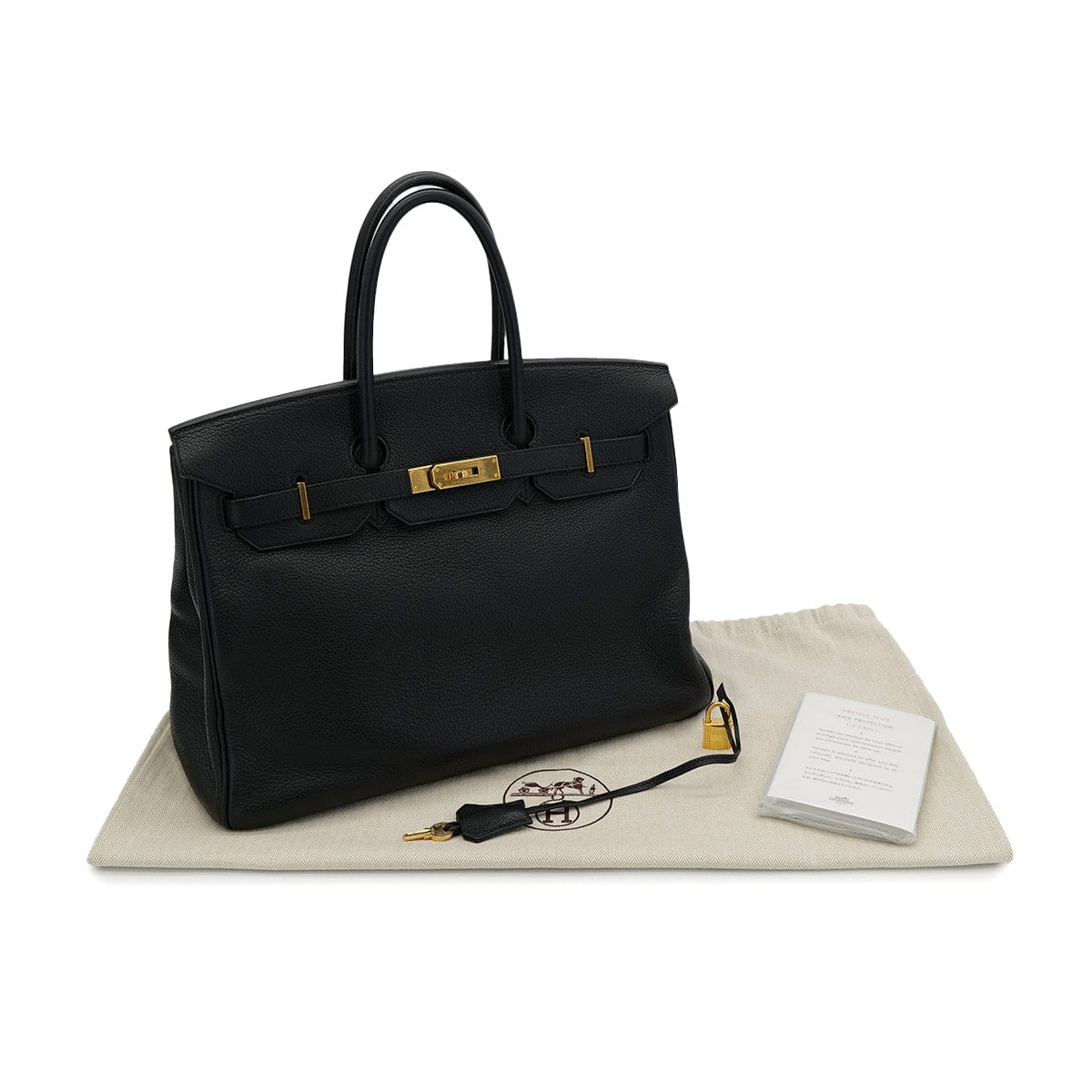 HERMES HERMES BIRKIN 35 BLACK TAURILLON CLEMENCE HAND BAG □K GHW 90305897