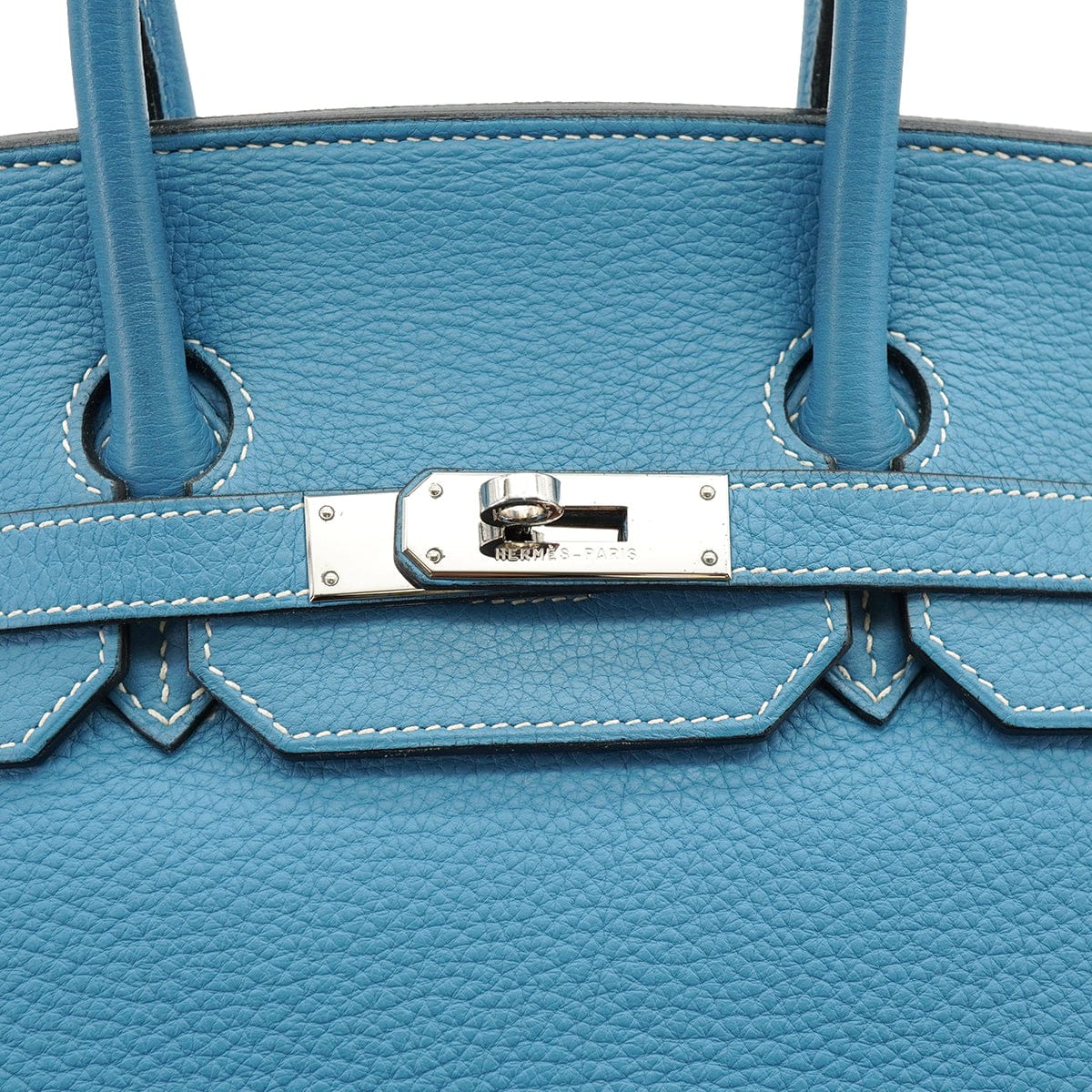 HERMES HERMES BIRKIN 35 BLUE JEAN TAURILLON CLEMENCE HAND BAG 2003 SQUARE G PALLADIUM HARDWARE 90327065