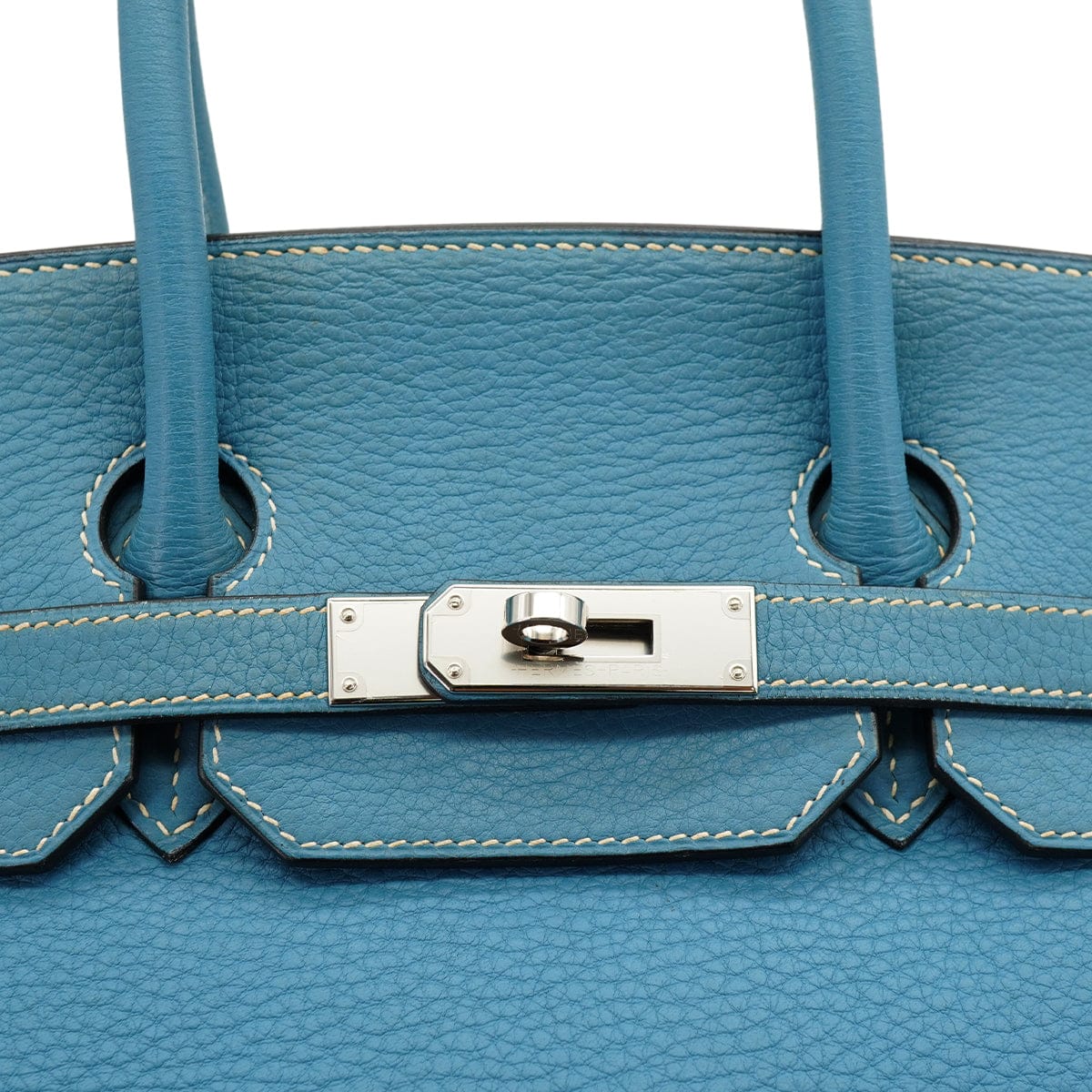 HERMES HERMES BIRKIN 35 BLUE JEAN TOGO HAND BAG 2004 SQUARE H PALLADIUM HARDWARE 90326675