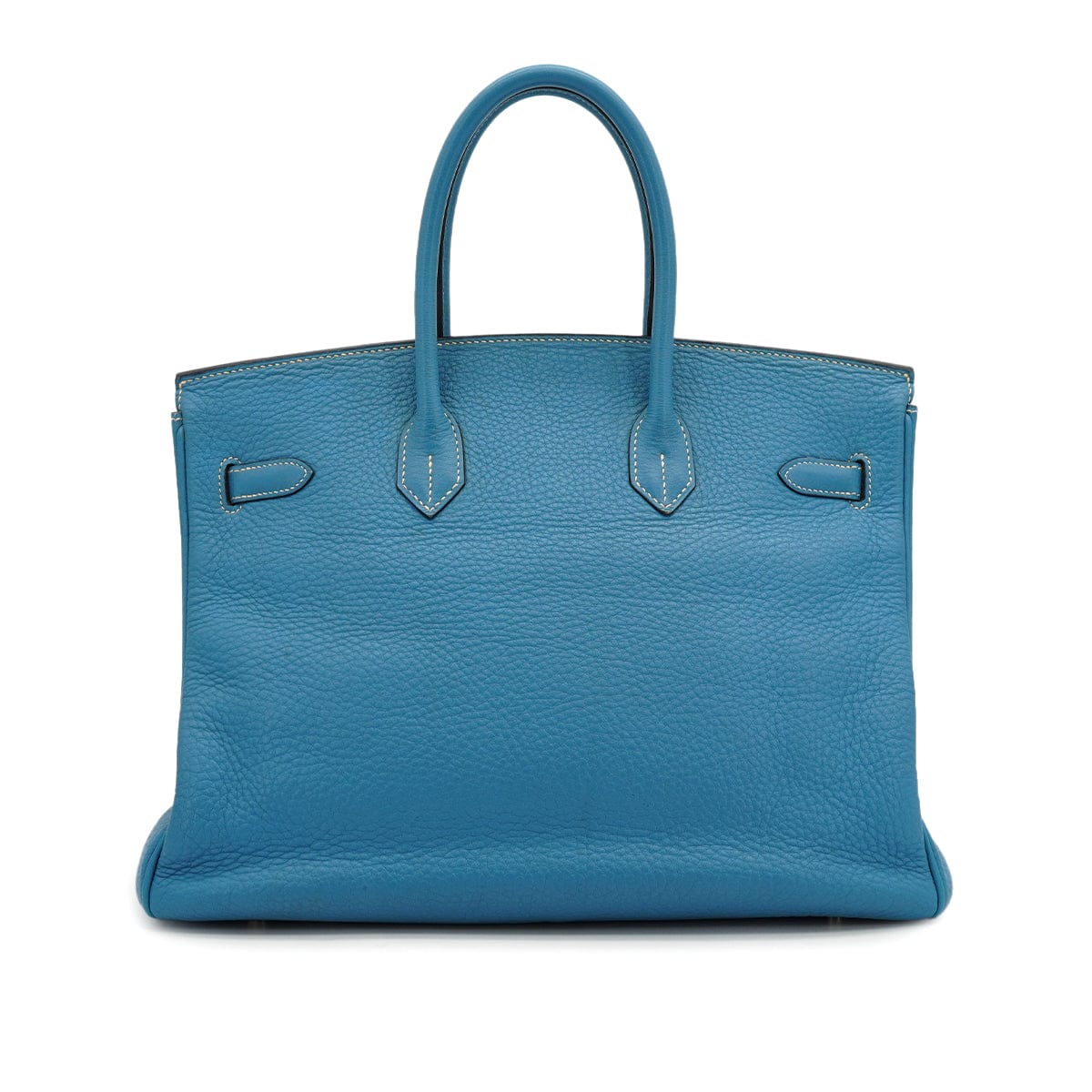 HERMES HERMES BIRKIN 35 BLUE JEAN TOGO HAND BAG 2004 SQUARE H PALLADIUM HARDWARE 90326675