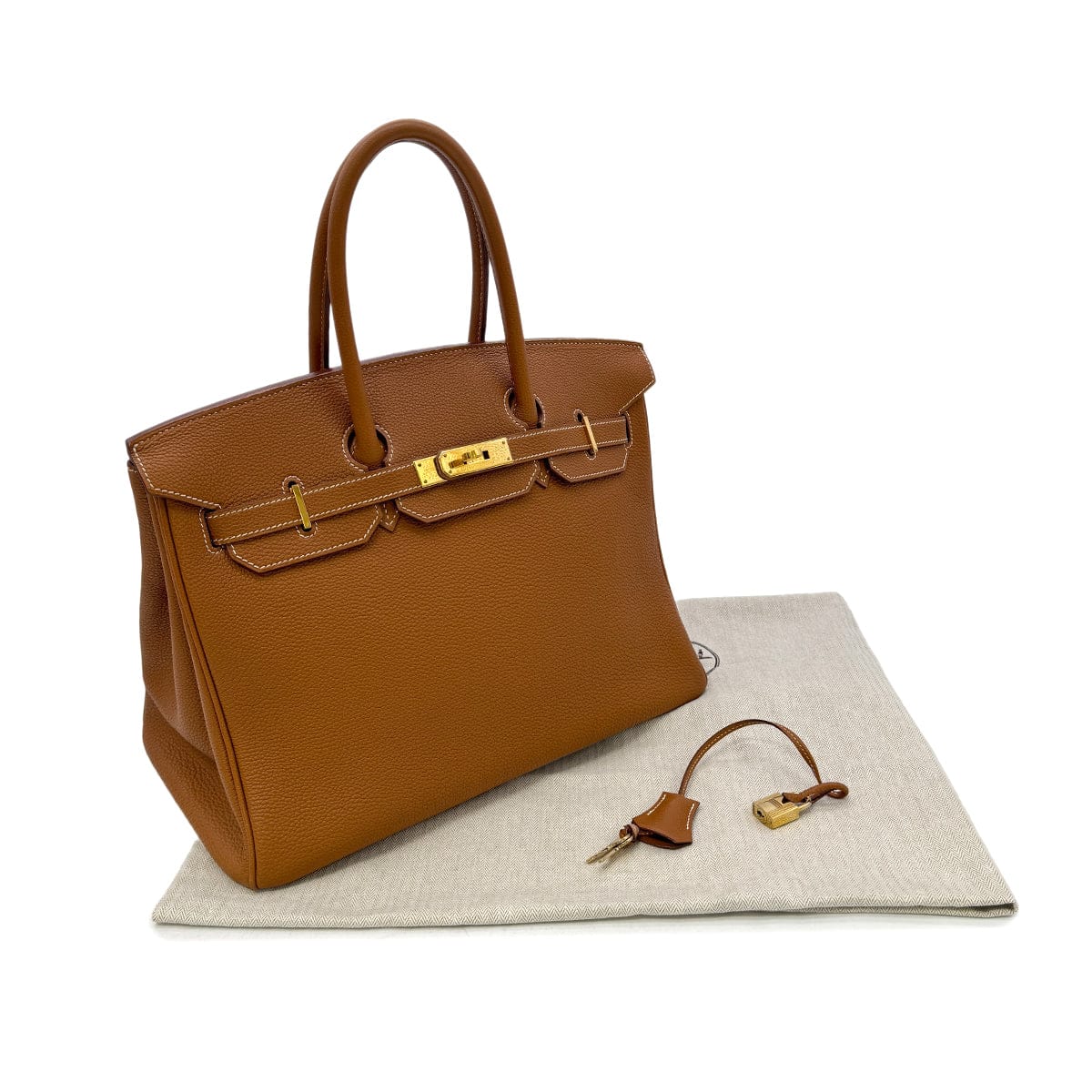 HERMES HERMES BIRKIN 35 GOLD TOGO HAND BAG □G GHW 90302188