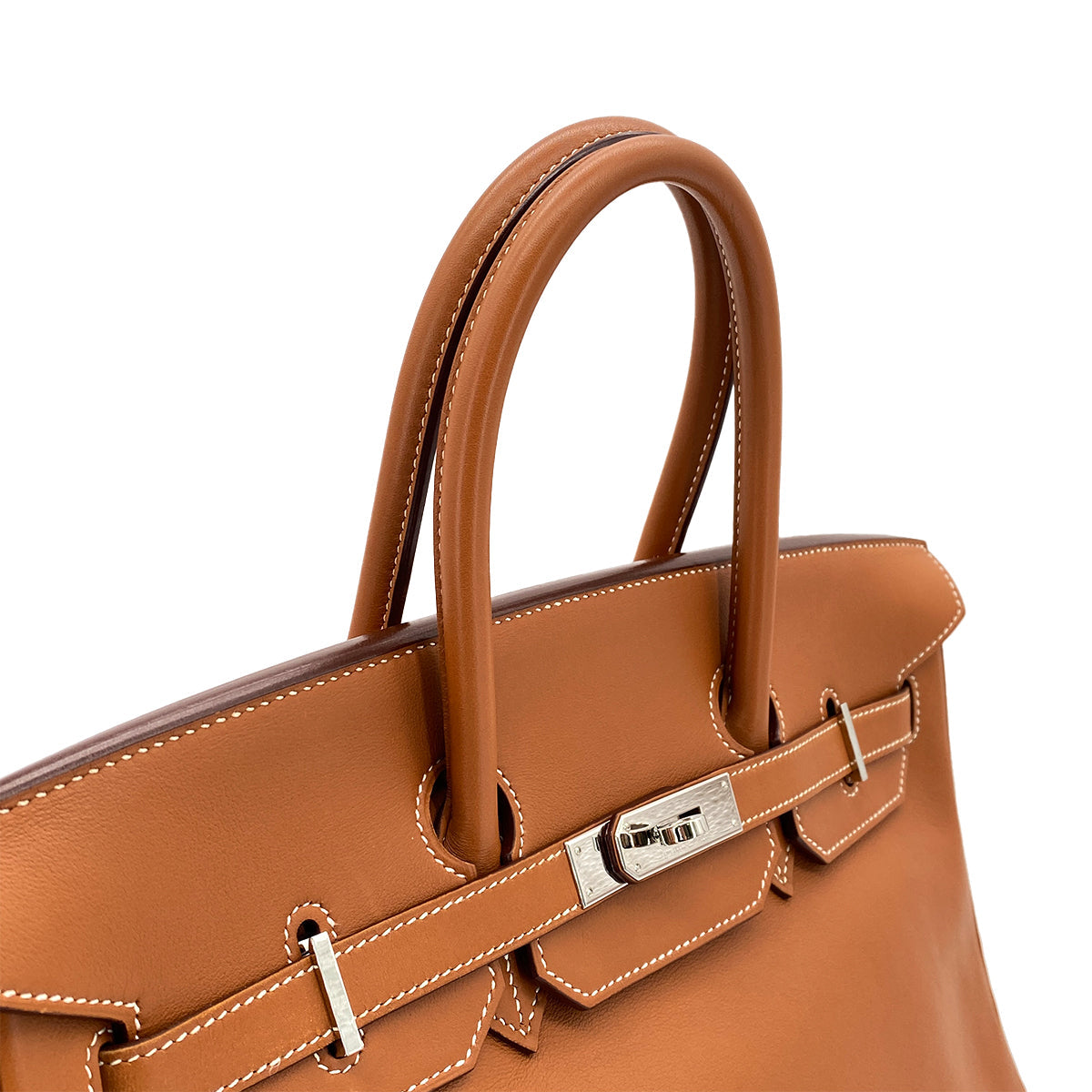 HERMES HERMES BIRKIN 35 GOLD VEAU SWIFT HAND BAG □K PALLADIUM HARDWARE 90304186