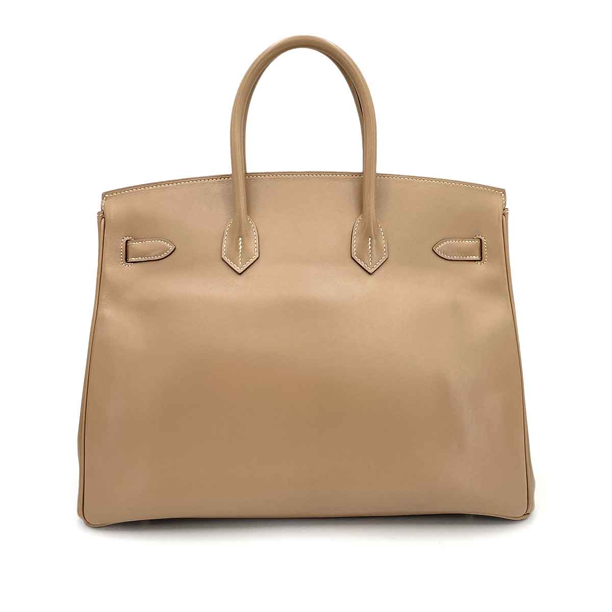 HERMES HERMES BIRKIN 35 GUILLOCHE ARGILE VEAU TADELAKT HAND BAG □Q 90242126