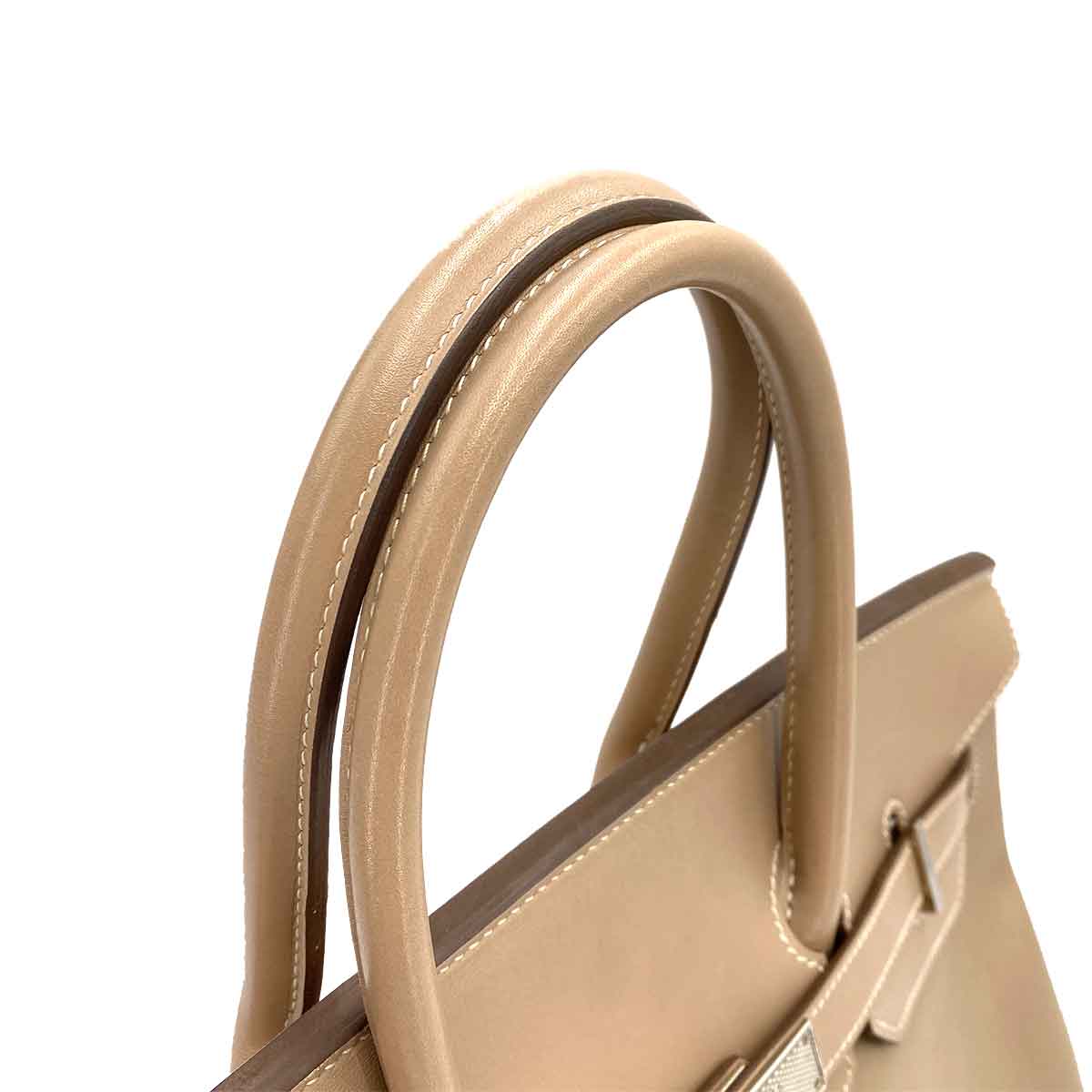 HERMES HERMES BIRKIN 35 GUILLOCHE ARGILE VEAU TADELAKT HAND BAG □Q 90242126