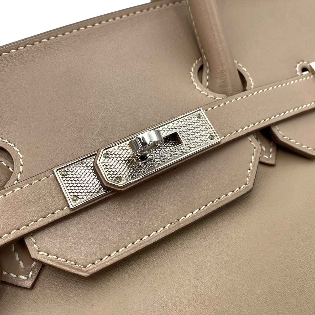 HERMES HERMES BIRKIN 35 GUILLOCHE ARGILE VEAU TADELAKT HAND BAG □Q 90242126