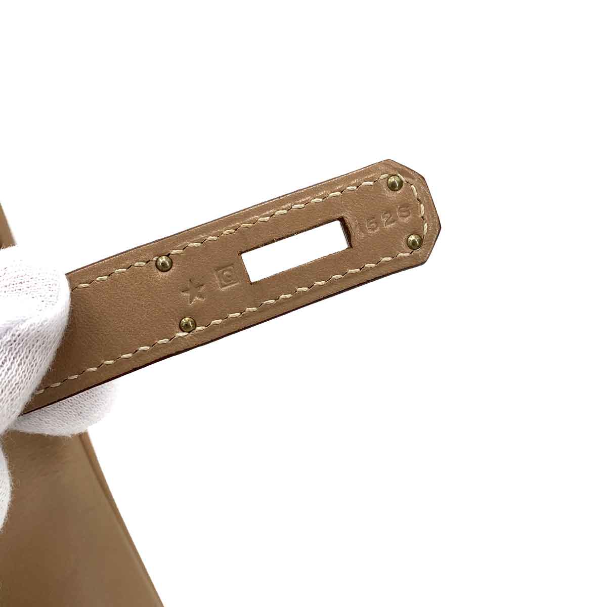 HERMES HERMES BIRKIN 35 GUILLOCHE ARGILE VEAU TADELAKT HAND BAG □Q 90242126