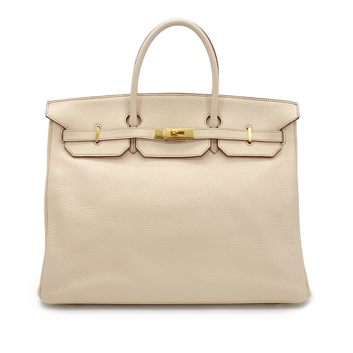 HERMES HERMES BIRKIN 40 BEIGE TYPE TAURILLON CLEMENCE HAND BAG □E GHW 90299359
