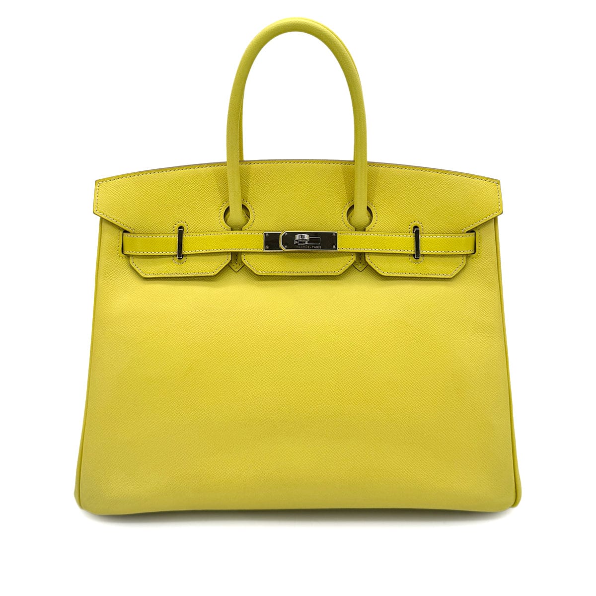 HERMES HERMES CANDY BIRKIN 35 LIME GRIS PERLE VEAU EPSOM HAND BAG □O SHW 90284559