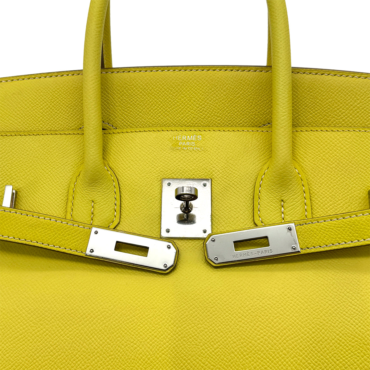 HERMES HERMES CANDY BIRKIN 35 LIME GRIS PERLE VEAU EPSOM HAND BAG □O SHW 90284559