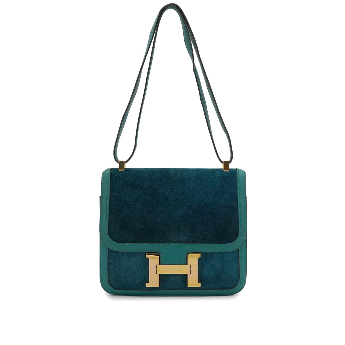 HERMES HERMES CONSTANCE 3 24 BLEU OCEAN MALACHITE DEBRIS SWIFT SHOULDER BAG 2015 T STAMP GOLD HARDWARE 90327186