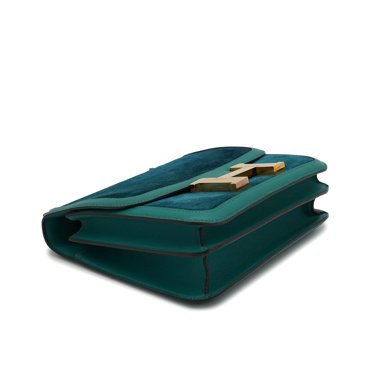 HERMES HERMES CONSTANCE 3 24 BLEU OCEAN MALACHITE DEBRIS SWIFT SHOULDER BAG 2015 T STAMP GOLD HARDWARE 90327186