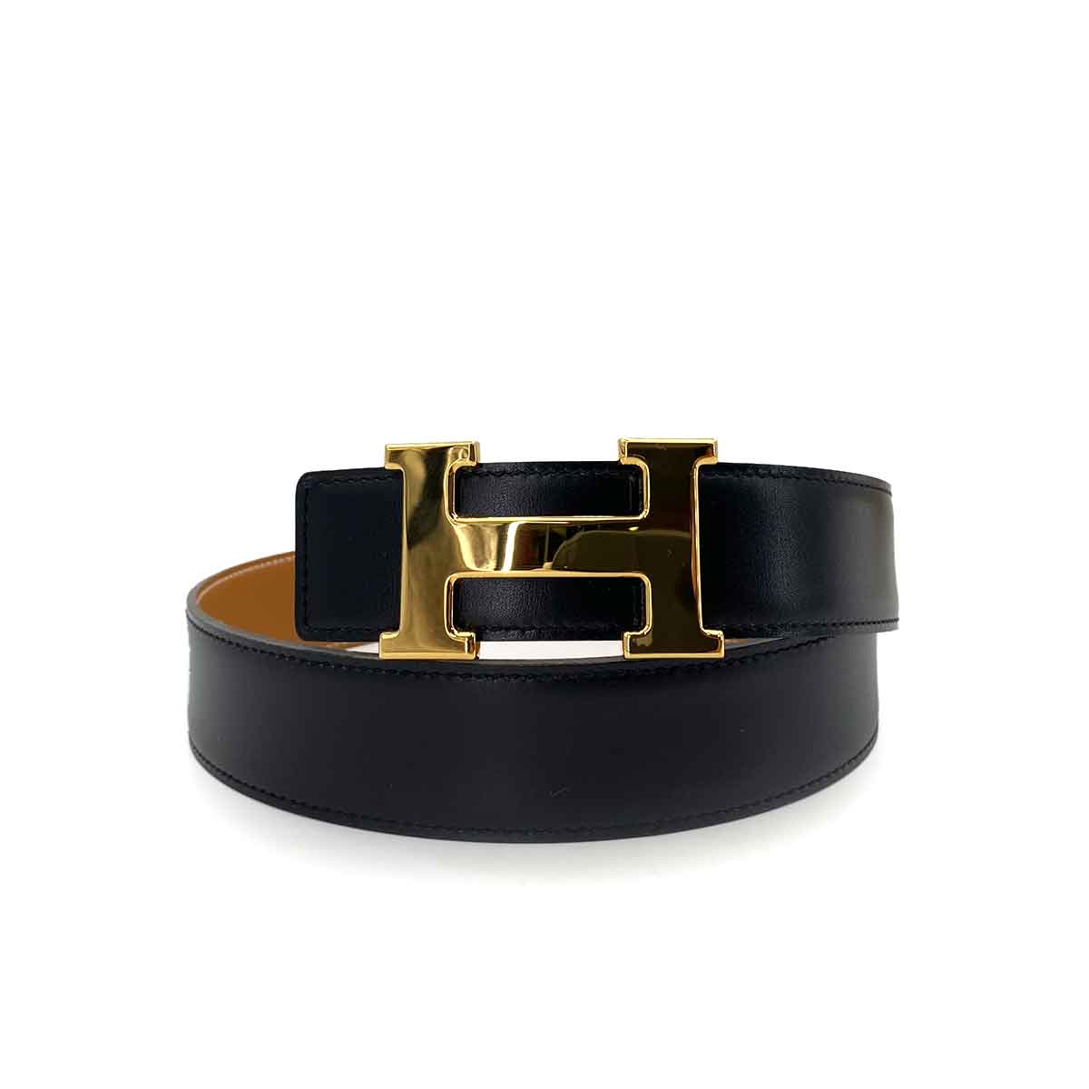 Hermès Hermès Constance Belt Black Boxcalf #B 90242344