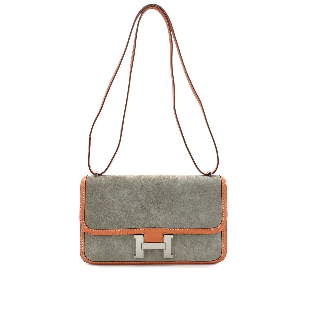 HERMES HERMES CONSTANCE ELAN GRIS PERLE CREVETTE DEBRIS SWIFT SHOULDER BAG □Q PHW 90304915