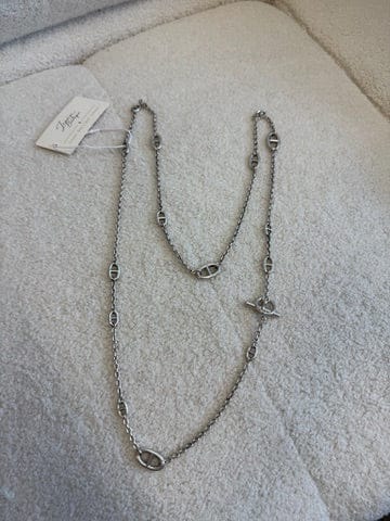 Hermes Hermès Farandole Long Necklace Silver 120cm