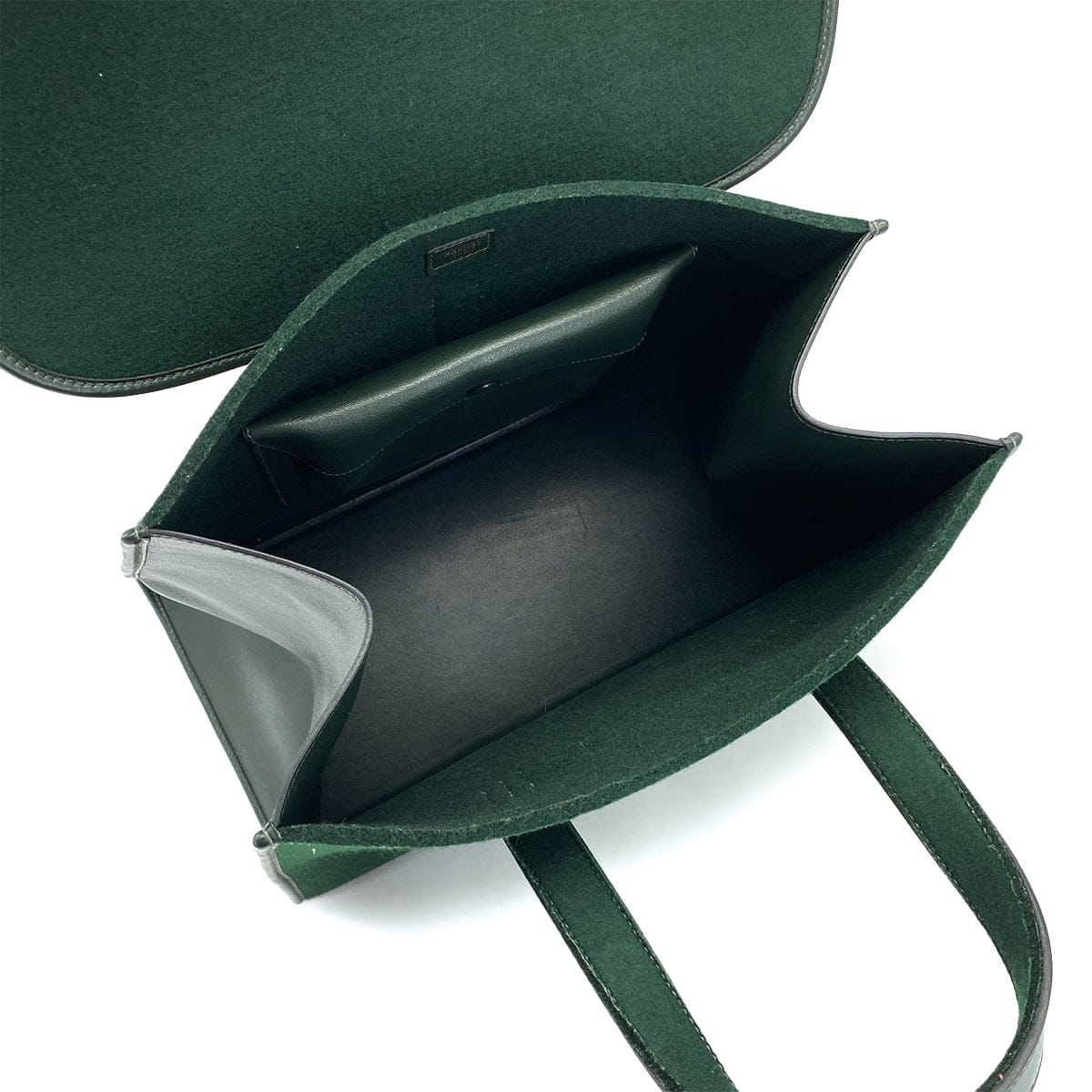 HERMES HERMES FEU DOU VERT FEUTRE HAND BAG 1996 CIRCLE Z 90311887