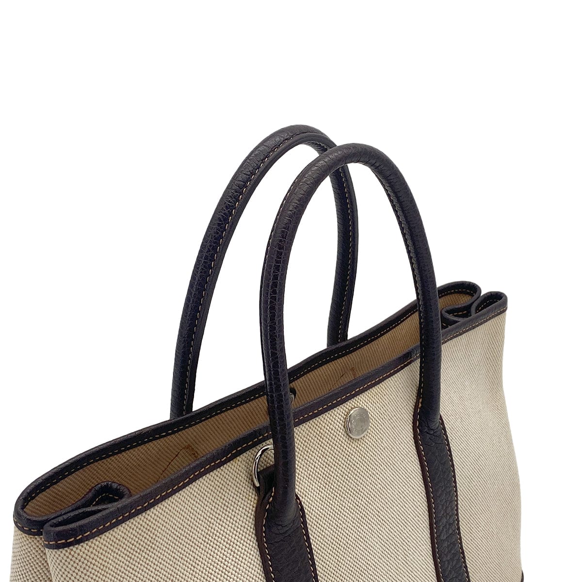 HERMES HERMES GARDEN PARTY TPM MARRON TOILE H VEAU NEGONDA HAND SHOULDER BAG 2005 SQUARE I 90324741