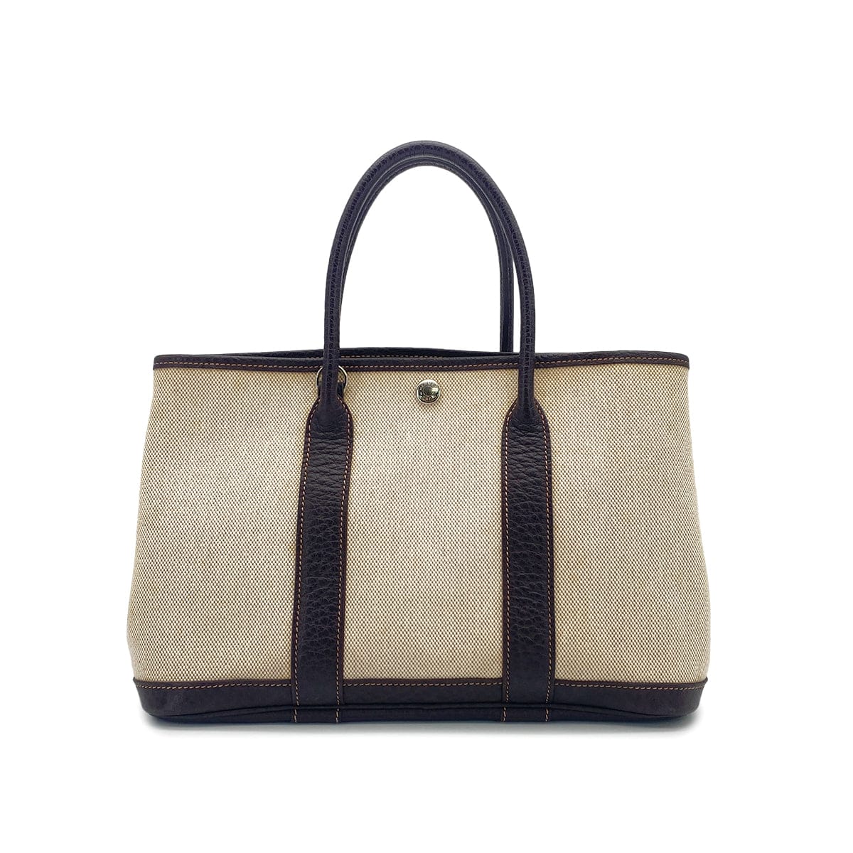 HERMES HERMES GARDEN PARTY TPM MARRON TOILE H VEAU NEGONDA HAND SHOULDER BAG 2005 SQUARE I 90324741